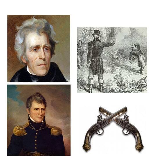 Andrew Jackson, the seventh president of the United States, killed a man in a duel after he was shot first in the chest.