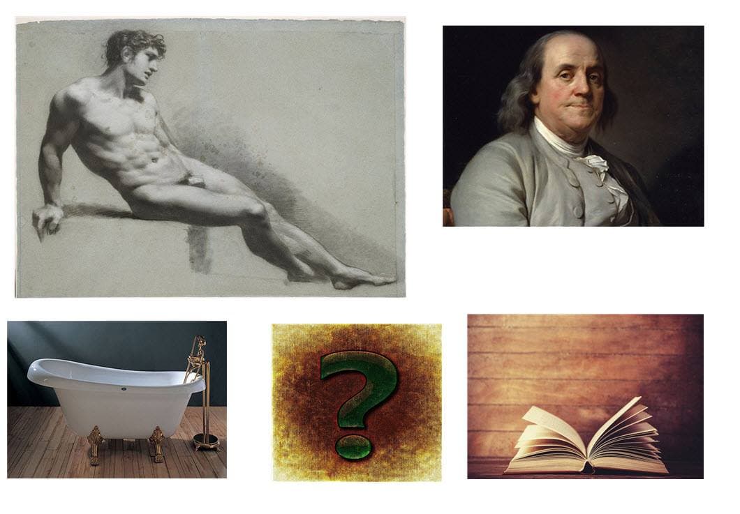 Benjamin Franklin was known to take "air baths" on a regular basis. During this time, he would spend up to an hour reading or writing in his house completely naked.