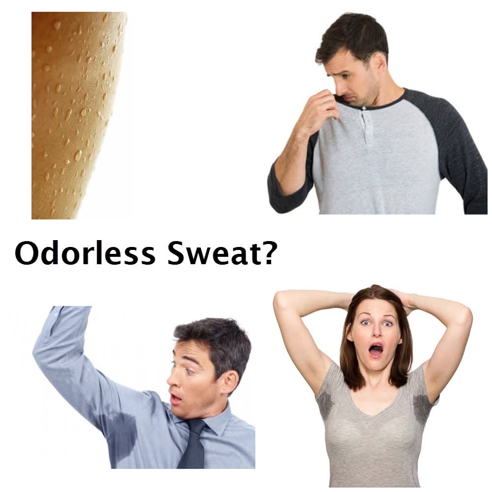 Sweat itself is odorless. However, when the bacteria on the skin interacts with the sweat, it produces Body Odor.