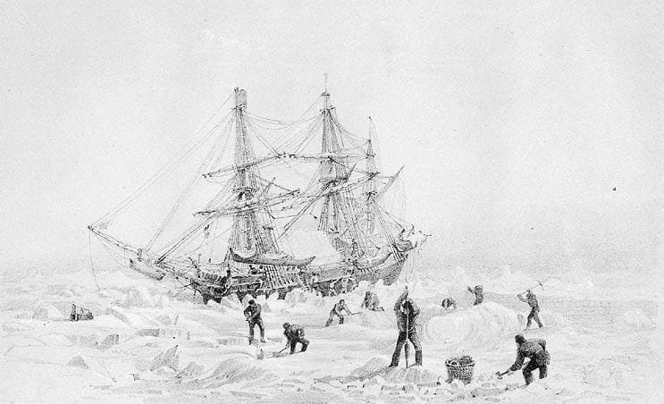 The HMS Terror and the HMS Erebus were two ships that set out to discover a route connecting the Atlantic Ocean and Pacific via the northwest passage in 1813. Attempting to find the north west passage in the early 19th Century came with no shortage of danger. Any explorer daring enough to attempt to navigate those waters had A LOT of ice and extremely FRIGID temperatures to contend with.